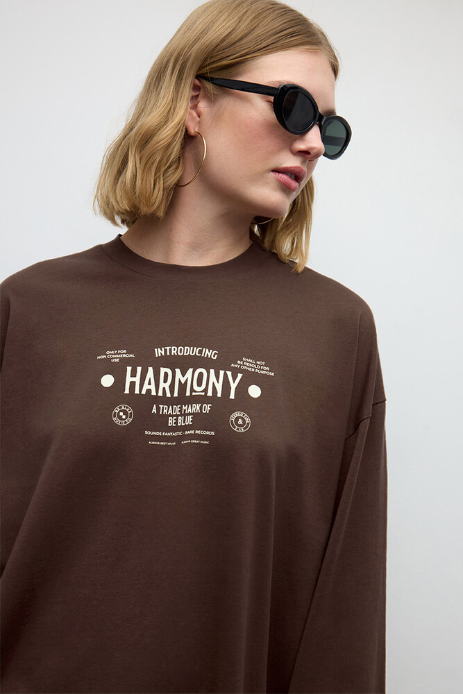 HARMONY UZUN KOLLU T-SHIRT - Thumbnail