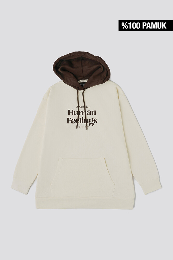 HUMAN FEELINGS KAPÜŞONLU SWEATSHIRT