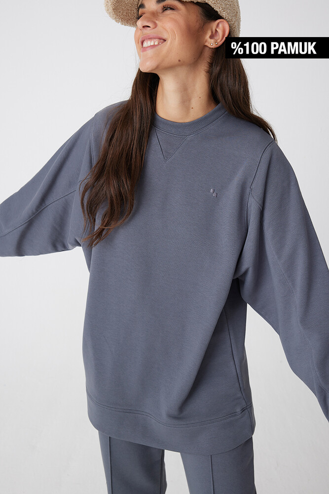 KOYU İNDİGO BASIC SWEATSHIRT